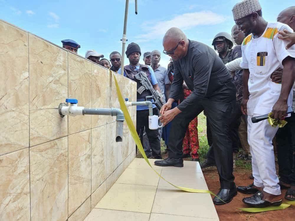 ‎Peter Obi Provides Borehole for Kogi Community, Donates ₦10 Million to Nursing College